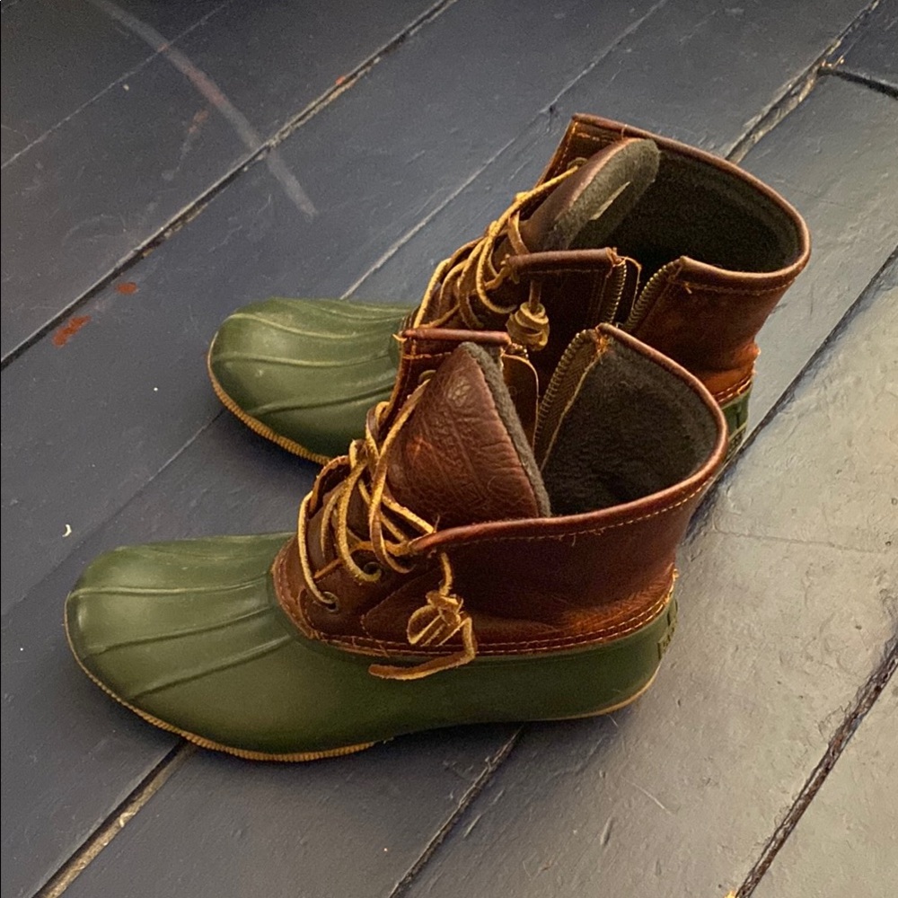 Sperry Duck Boots - Brown and Green
